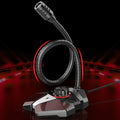 Micrófono de recogida omnidireccional JK Tarjeta de sonido integrada Micrófono flexible para juegos, 3.5mm, USB