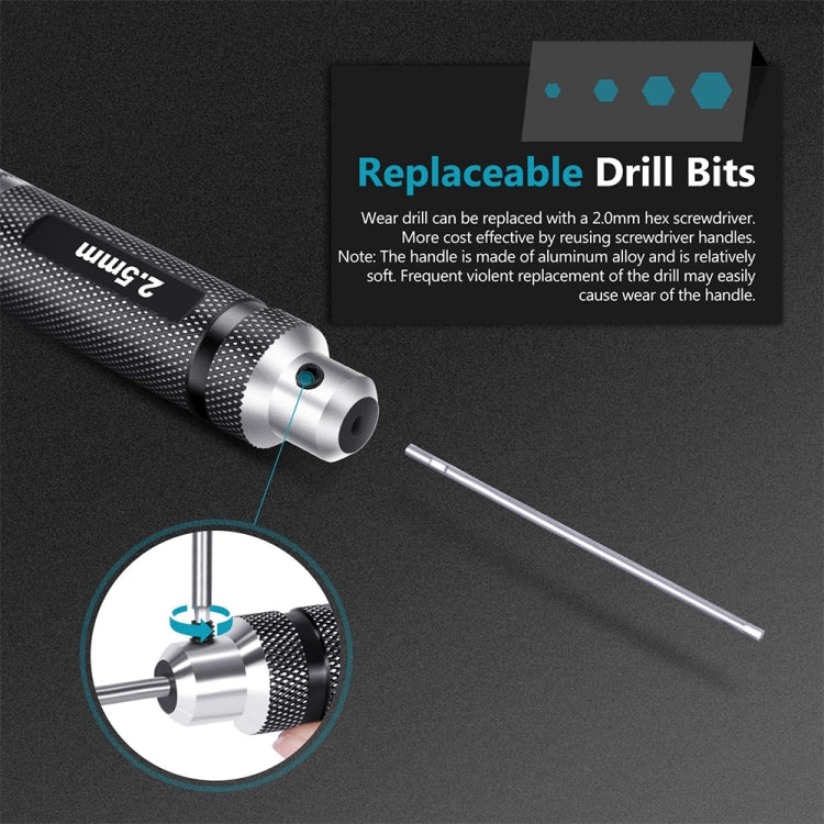 BRDRC 4 en 1 herramienta de reparación y desmontaje de drones destornillador hexagonal interno T6/T9, 4 In 1