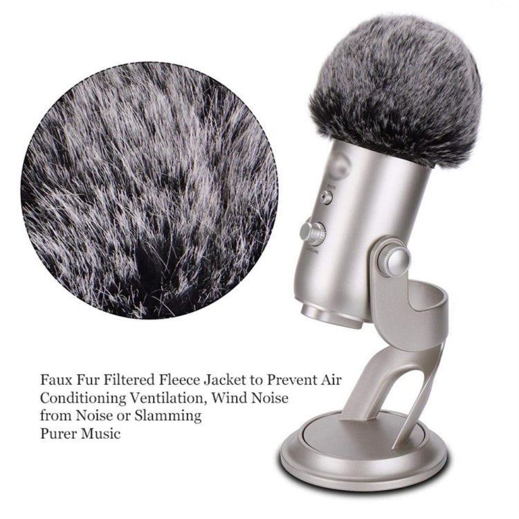 Funda de felpa para micrófono, funda para parabrisas Compatible con micrófono de condensador Blue Yeti