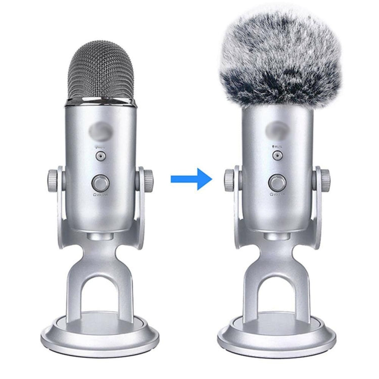 Funda de felpa para micrófono, funda para parabrisas Compatible con micrófono de condensador Blue Yeti