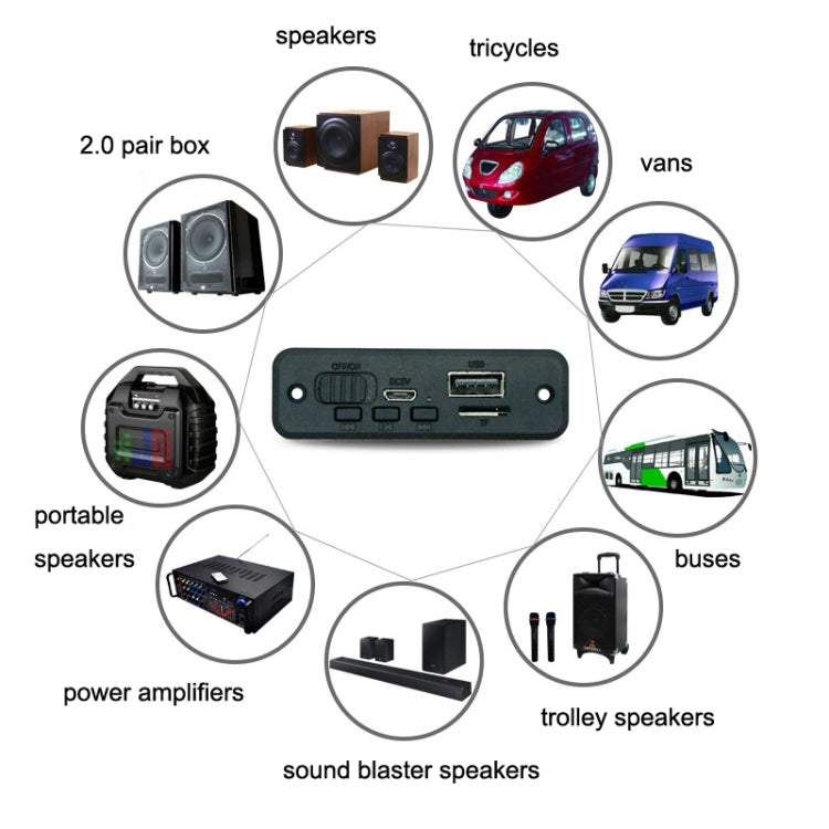 JQ-D102BT con amplificador Grabación de llamadas Módulo de placa decodificadora MP3 Bluetooth, JQ-D102BT