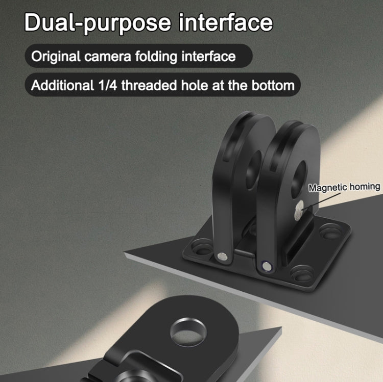 Base de repuesto magnética plegable de metal para GoPro HERO10 Black / HERO9 Black / HERO8 Black/MAX