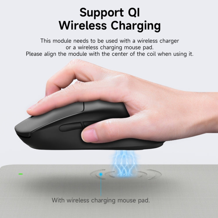 Módulo de carga inalámbrica para ratón Logitech G502 / G703 / G403 / G903 / GPW / GPW2, Transparent, Transparent + Wireless Charging, Flash