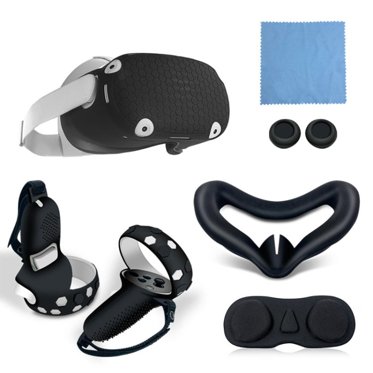 6 unids/set para Oculus quest2 cubierta de controlador de consola todo incluido de silicona, Blanco, Azul, Negro, Rojo