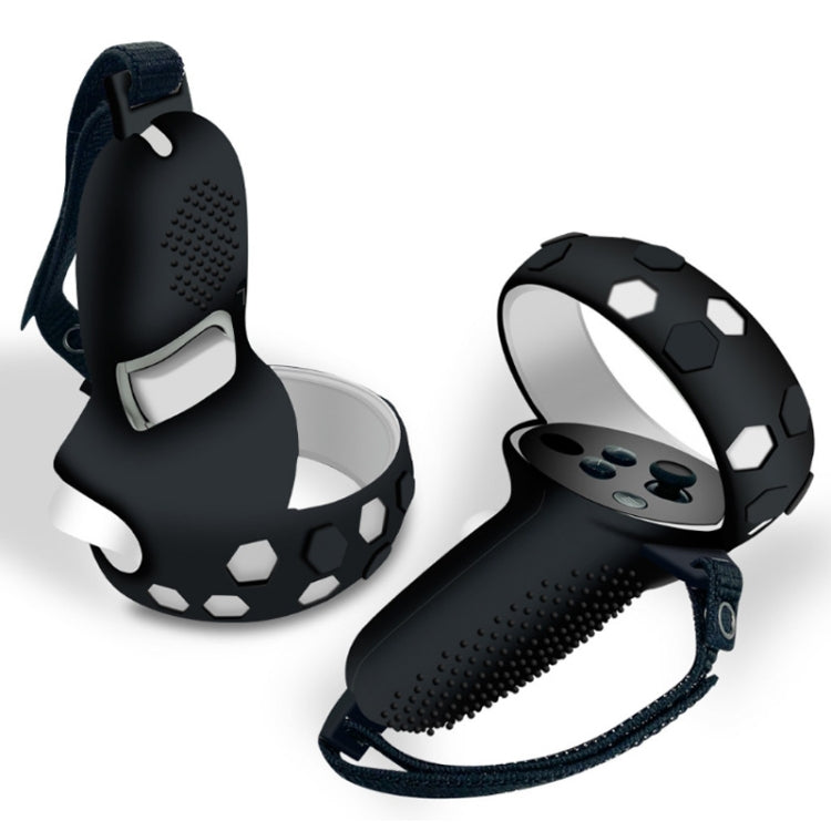 6 unids/set para Oculus quest2 cubierta de controlador de consola todo incluido de silicona, Blanco, Azul, Negro, Rojo