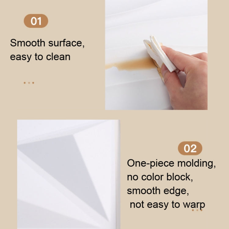 Apoyos de la foto del tablero del fondo del tiroteo del estéreo 3D del material del PVC, los 50 x los 50cm, D081 Waves White, D094 European -style White, D095 Square Brick White, D105 Ripple White, D133 Cook White, D137 Simple White