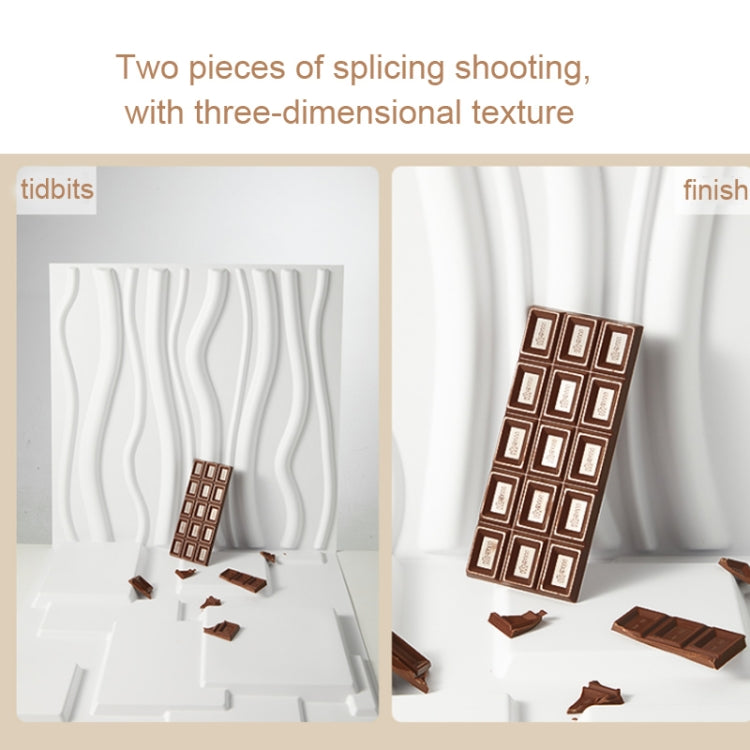 Apoyos de la foto del tablero del fondo del tiroteo del estéreo 3D del material del PVC, los 50 x los 50cm, D081 Waves White, D094 European -style White, D095 Square Brick White, D105 Ripple White, D133 Cook White, D137 Simple White