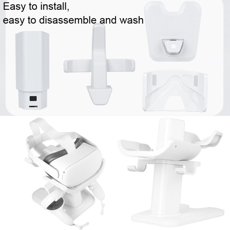 Soporte de pantalla de auriculares con soporte VR y soporte de controlador para Oculus Quest 2, For Oculus Quest 2 White, For Oculus Quest 2 Black