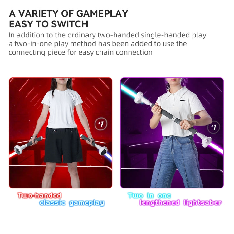 Manija larga de los controladores de VR para Oculus Quest 2 Playing Beat Saber Games, for Oculus Quest 2
