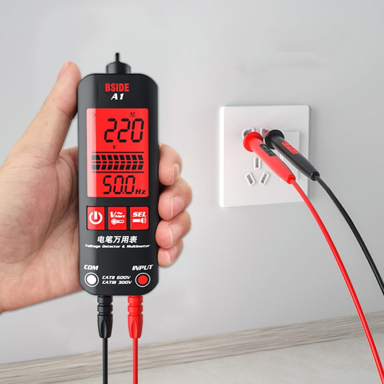 Multímetro de voltaje de electricista de detección de alta precisión de mano inteligente de modo Dual BSIDE A1 sin batería, A1
