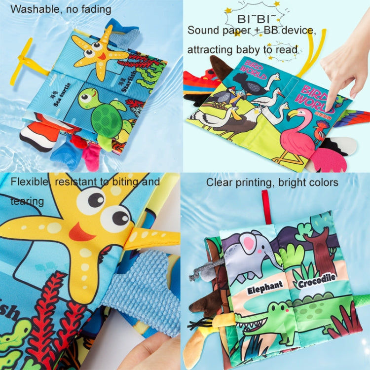 Bebé educación temprana tridimensional cola tela libro niño juguete libro, Bird World (6 Pages ), Dinosaur World (6 Pages), Ocean World (6 Pages), Animal World (6 Pages), Farm Tail (4 Pages), Ocean Tail (4 Pages), Jungle Tail (4 Pages)                 ...