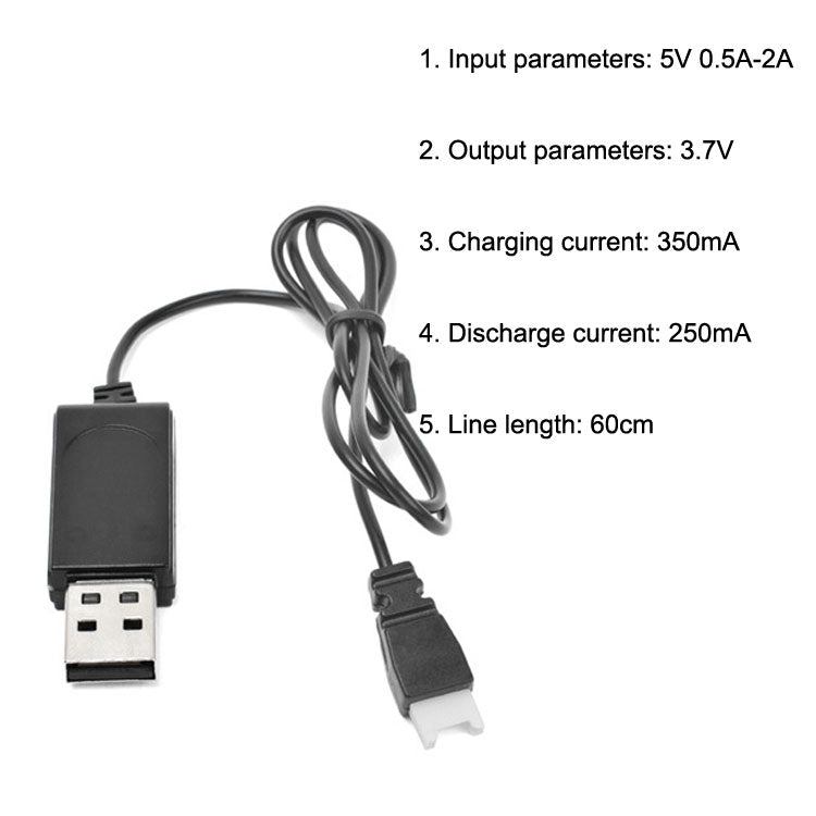 10PCS Cable de carga USB 3.7V 350mAh Enchufe de aire a aire sin protección para Drone