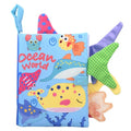 Tail Cloth Book Baby Enlightenment 3D Educación temprana Libro de tela, Ocean, Jungle, Dinosaur, Tropical Rain Forest, Mermaid, Farm, Black and Yellow Ainmal, Black and White Jungle, Black and White Farm