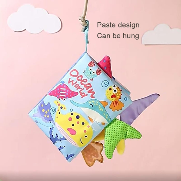 Tail Cloth Book Baby Enlightenment 3D Educación temprana Libro de tela, Ocean, Jungle, Dinosaur, Tropical Rain Forest, Mermaid, Farm, Black and Yellow Ainmal, Black and White Jungle, Black and White Farm