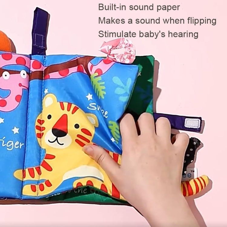 Tail Cloth Book Baby Enlightenment 3D Educación temprana Libro de tela, Ocean, Jungle, Dinosaur, Tropical Rain Forest, Mermaid, Farm, Black and Yellow Ainmal, Black and White Jungle, Black and White Farm