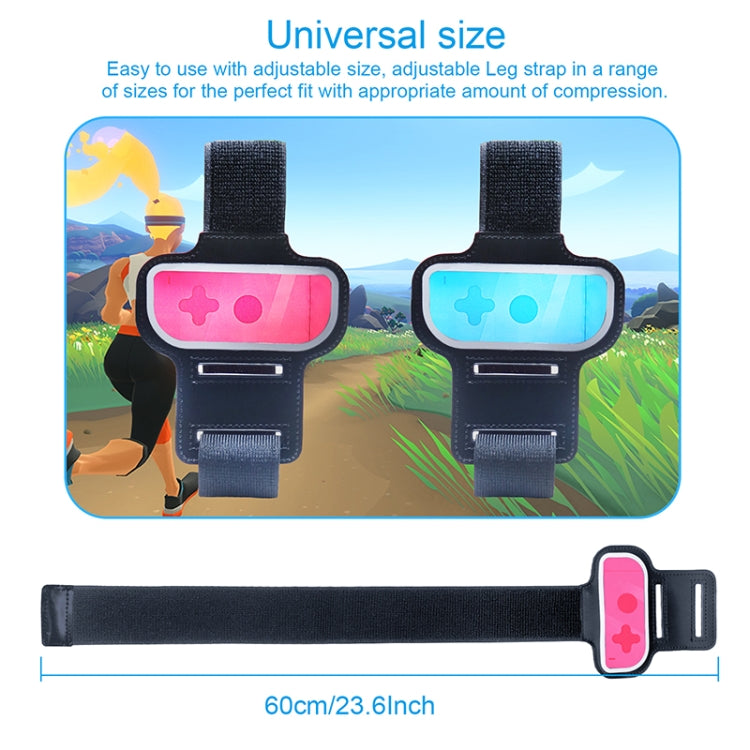 2 uds JYS JYS-NS242 para Nintendo Switch Joy-con pequeño manillar pierna correas deportivas, JYS-NS242(Black), JYS-NS242(Red Blue)
