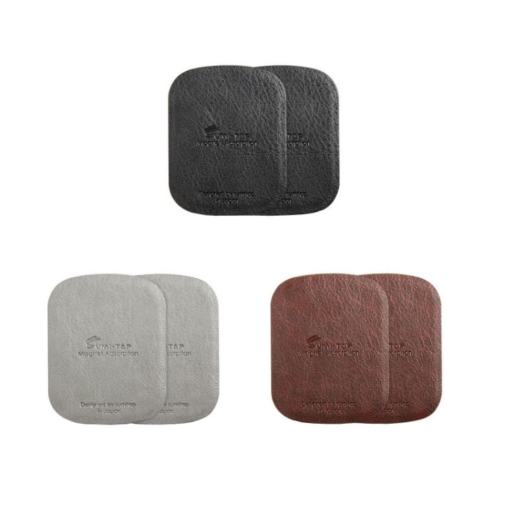 SUMITAP STHP-C40 hoja magnética cuadrada de cuero accesorios magnéticos para soporte de teléfono de coche, STHP-C40 Black, STHP-C40 Gray, STHP-C40 Brown