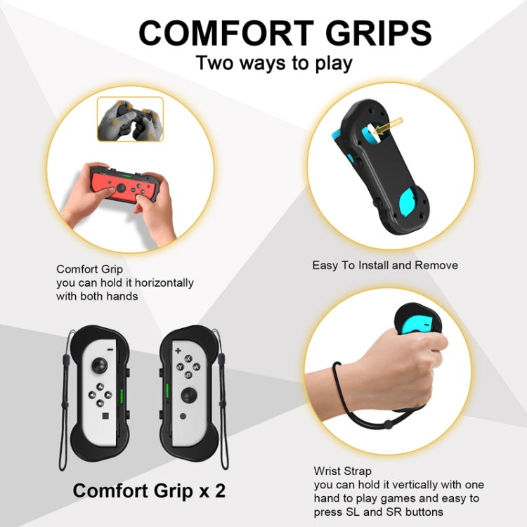 JYS JYS-NS241 Juego de accesorios de movimiento somatosensorial 12 en 1 para Nintendo Switch, JYS 12 In 1