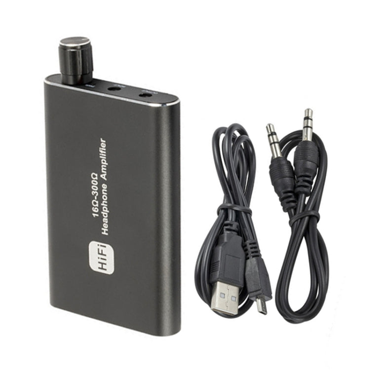 Amplificador de auriculares ajustable bajo portátil, 16-300 Ohm