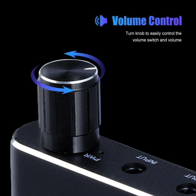 Amplificador de auriculares ajustable bajo portátil, 16-300 Ohm