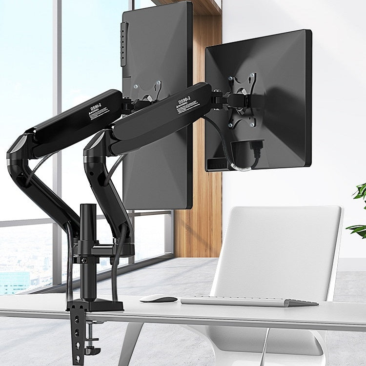 Soporte de elevación de presión de aire de pantalla doble de escritorio para monitor de computadora KALOC