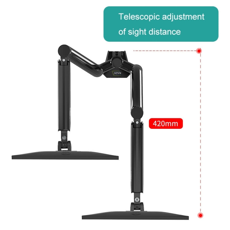 Soporte de elevación de presión de aire de pantalla doble de escritorio para monitor de computadora KALOC