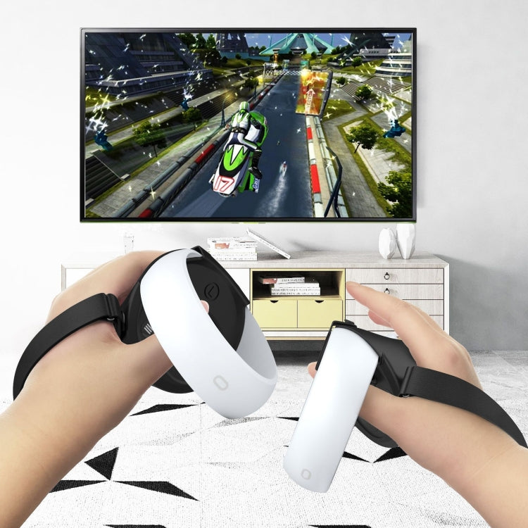 Cubierta protectora de silicona de medio paquete anticolisión del controlador VR para Oculus Quest 2