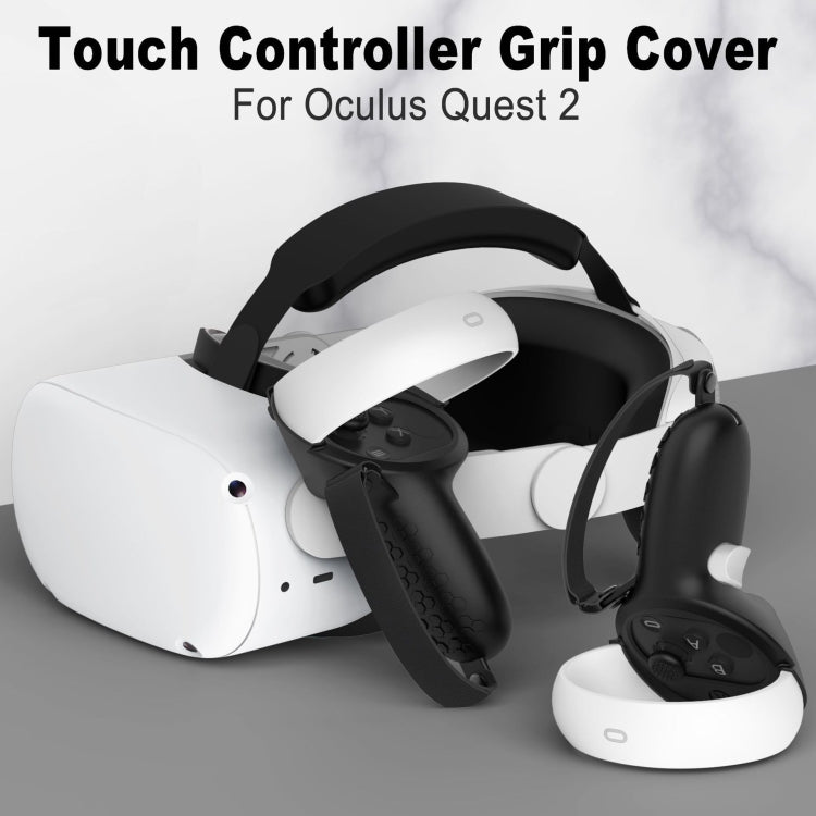 Cubierta protectora de silicona de medio paquete anticolisión del controlador VR para Oculus Quest 2