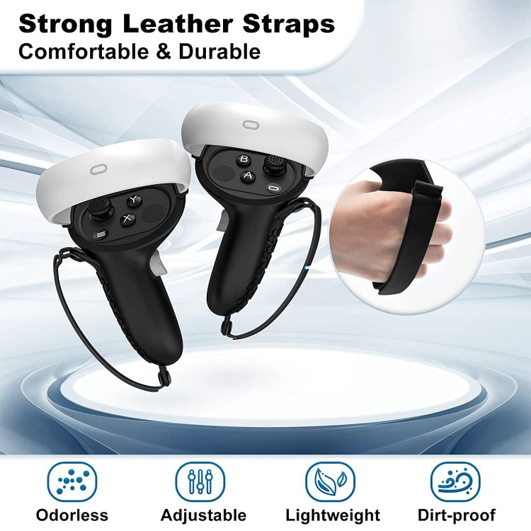 Cubierta protectora de silicona de medio paquete anticolisión del controlador VR para Oculus Quest 2