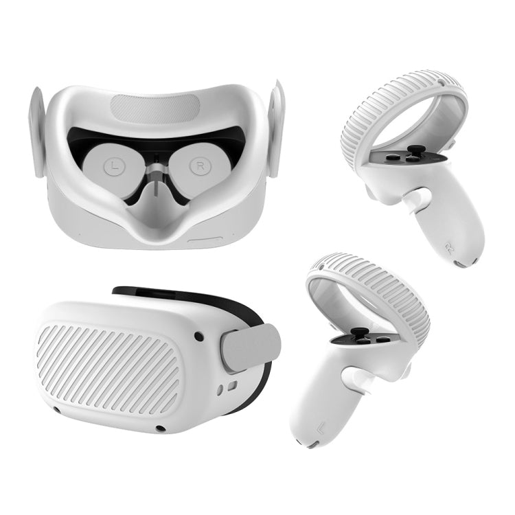 Funda protectora con mango de carcasa de lente de gafas VR para Oculus Quest 2, Blanco, Rojo, Verde