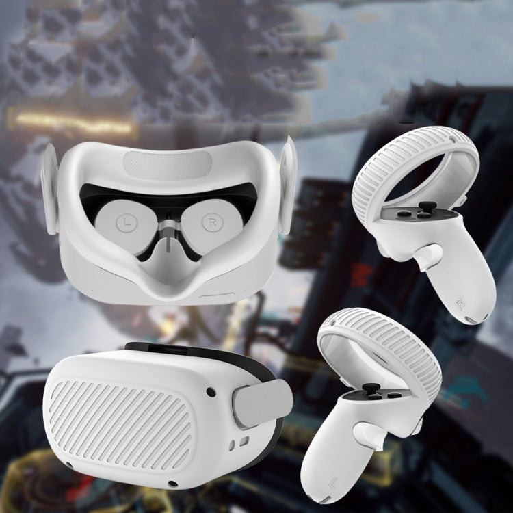 Funda protectora con mango de carcasa de lente de gafas VR para Oculus Quest 2, Blanco, Rojo, Verde
