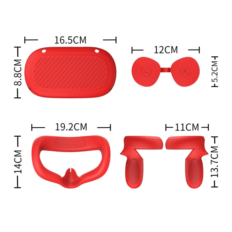 Funda protectora con mango de carcasa de lente de gafas VR para Oculus Quest 2, Blanco, Rojo, Verde