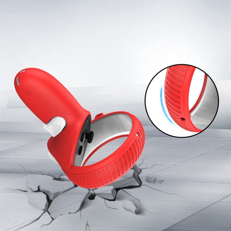 Funda protectora con mango de carcasa de lente de gafas VR para Oculus Quest 2, Blanco, Rojo, Verde