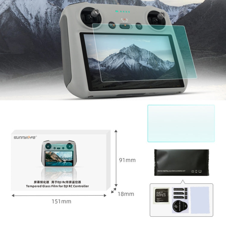 Sunnylife MM3-GHM387 9H 2.5D HD Película de vidrio templado para control remoto Mini3 Pro, MM3-GHM387
