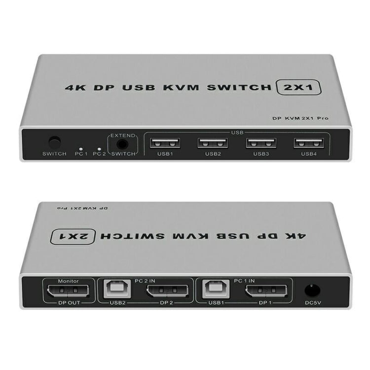 KYSW59 60HZ DP USB KVM Switch Dispositivo para compartir computadora 2 en 1, KYSW59, 8K