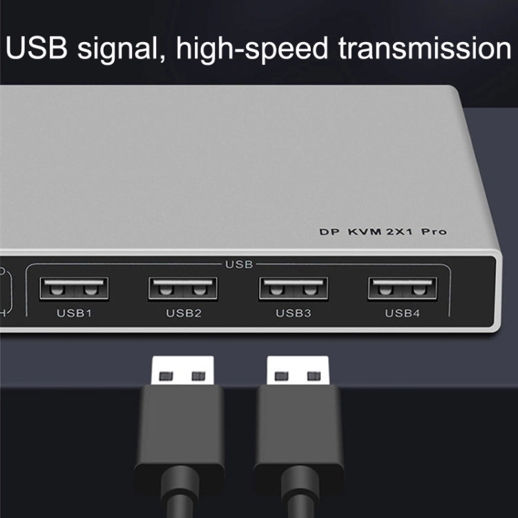 KYSW59 60HZ DP USB KVM Switch Dispositivo para compartir computadora 2 en 1, KYSW59, 8K
