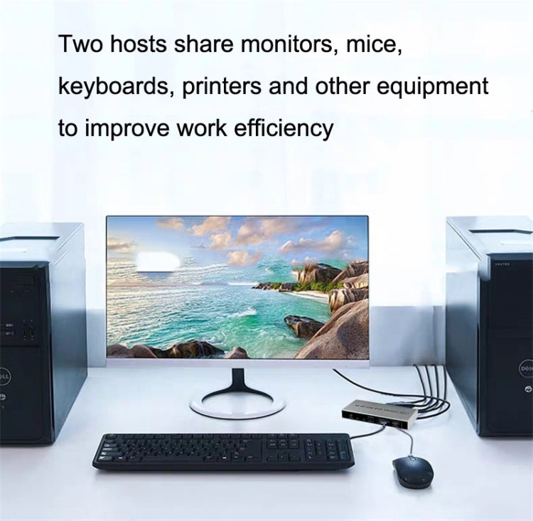 KYSW59 60HZ DP USB KVM Switch Dispositivo para compartir computadora 2 en 1, KYSW59, 8K