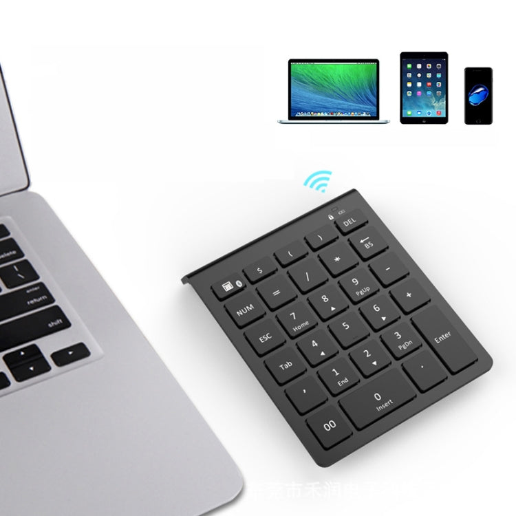 Mini teclado inalámbrico para computadora portátil BT302 de 28 teclas, especificaciones:, Bluetooth (Black), Bluetooth (Gray), 2.4G (Black), 2.4G (Gray)