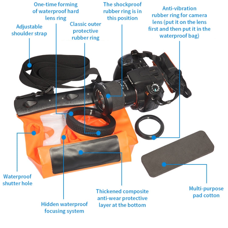 Tteoobl 20m Buceo Submarino Cámara Carcasa Estuche Cámara Impermeable Bolsa Seca, M, L