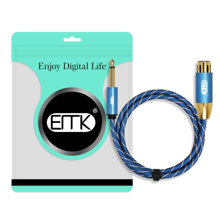 EMK KN603 2Pin 6.5mm Canon Line Línea de micrófono de audio balanceado, Longitud del cable:, 0.5m, 1m, 1.5m, 2m, 3m, 5m