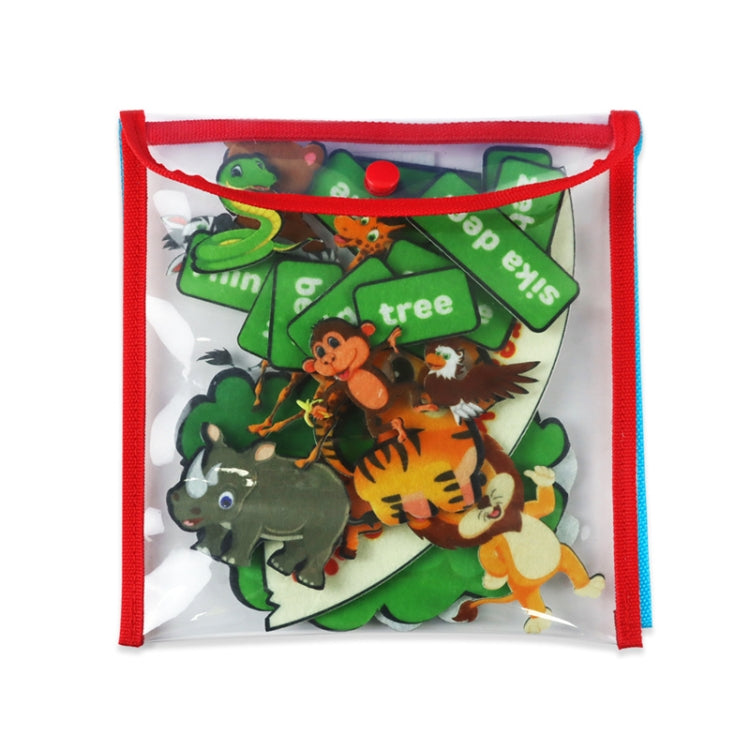 Cuentacuentos Hoja de fieltro de animales del bosque Educación temprana Ilustración Conciencia Ayudas para la enseñanza, 25PCS