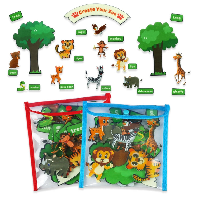 Cuentacuentos Hoja de fieltro de animales del bosque Educación temprana Ilustración Conciencia Ayudas para la enseñanza, 25PCS