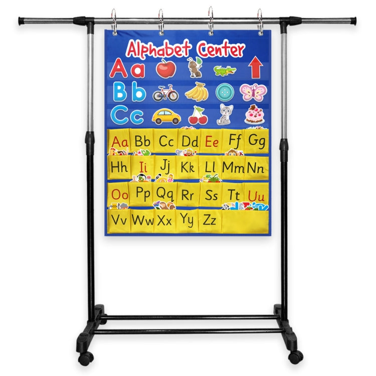 Tarjeta del alfabeto Enseñanza temprana Bolsa colgante Bolsillo para letras, Alphabet Card