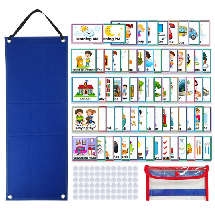 Calendario Visual para niños, planificador de trabajo diario, bolso colgante de educación temprana, Daily Work Planner