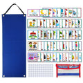 Calendario Visual para niños, planificador de trabajo diario, bolso colgante de educación temprana, Daily Work Planner