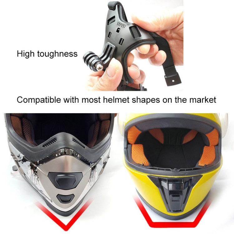TUYU motocicleta casco barbilla acción cámara teléfono móvil soporte de montaje, Black Bracket, Blue Bracket, Black Bracket+Mobile Phone Clip, Blue Bracket+Mobile Phone Clip