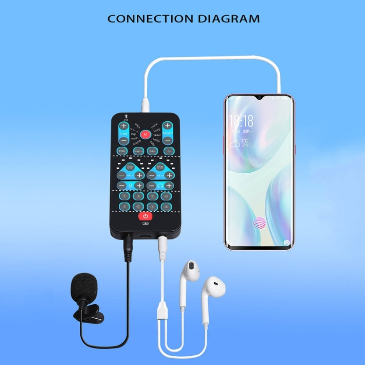 Tarjeta de sonido para computadora móvil M10, Mini cambiador de voz K, grabación de canciones, cambiador de voz Bluetooth, M10