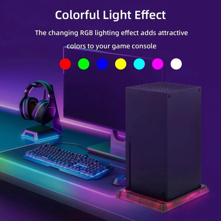 Consola de juegos Symphony Base de refrigeración para Microsoft Xbox Series X/S, RGB Cooling Base, Cooling Fan-Ordinary)