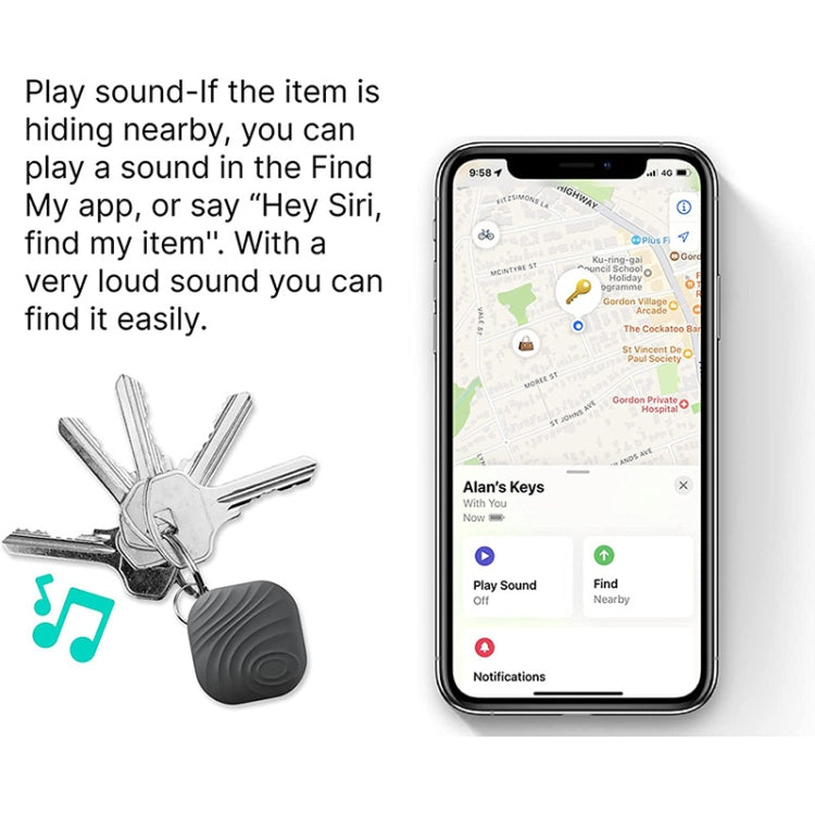 Nutale F11X Bluetooth Phone Key Anti-Lost Tracker Alarma