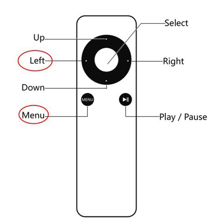 Mando a distancia de TV MC377LL/A adecuado para Apple TV 1/2/3, For Apple TV 1/2/3